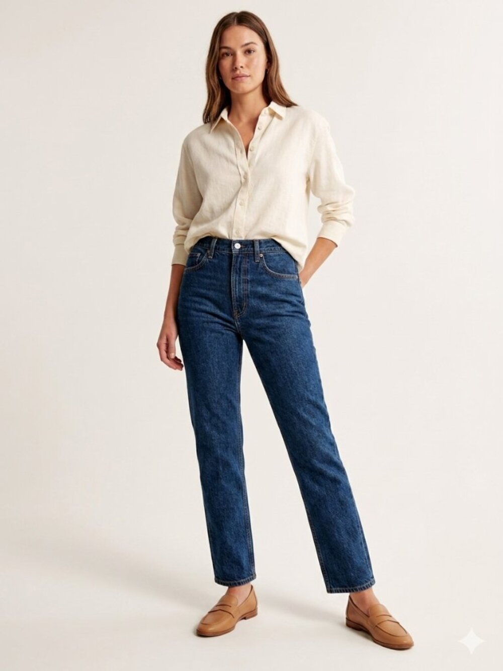 Abercrombie & Fitch Ankle Straight Jeans Women 26 Medium Wash NWT